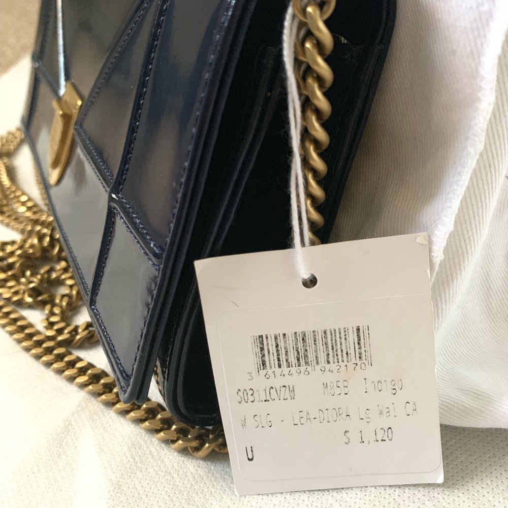DIOR Diorama Croisiere Wallet On Chain Navy Gold - Picture 5 of 8